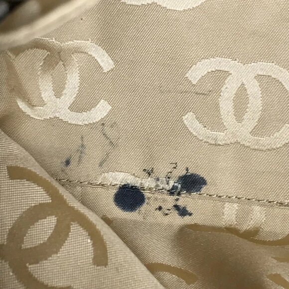 CHANEL Turnlock CC CC Mark Bag Tote Bag Hand Bag Leather Beige - Picture 12 of 16